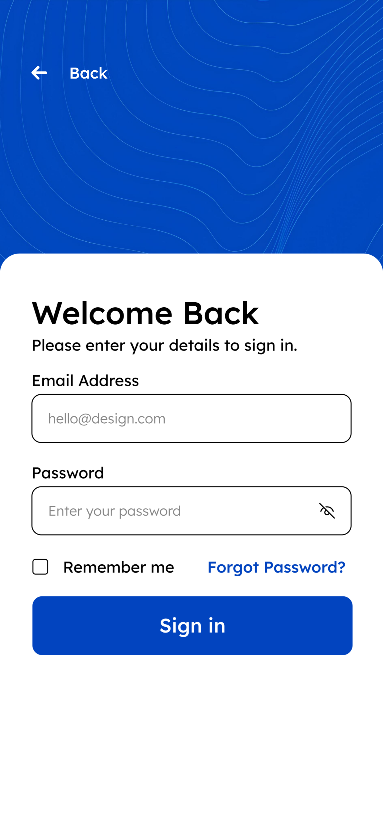 Login — Empty State